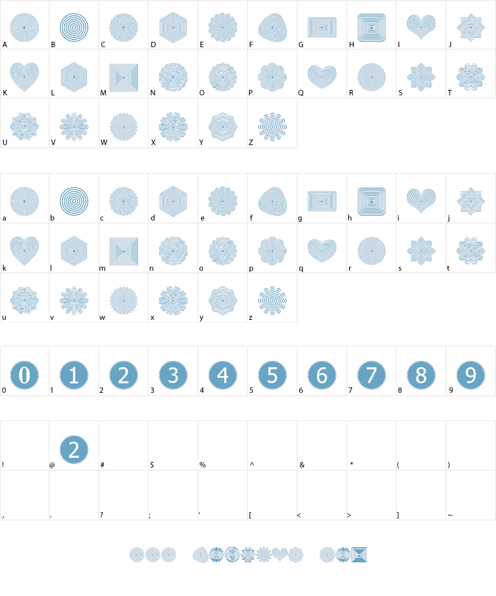 font shapes beautiful Font Character